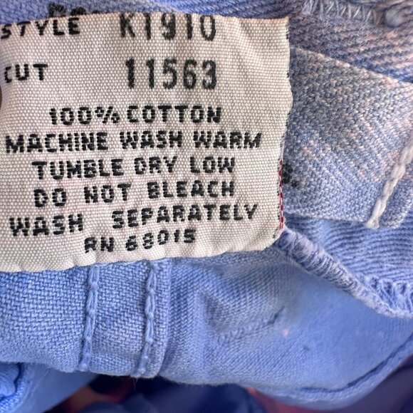 Vintage Bongo Custom High-Rise Straight Jeans With Ankle Zips Size 14 Blue & Pin - Picture 10 of 15